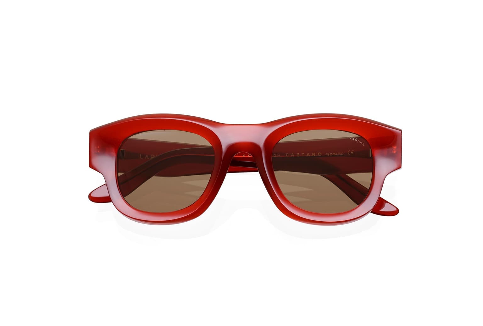 CAETANO RED SOLID sunglasses - Modern Eye Care Portland