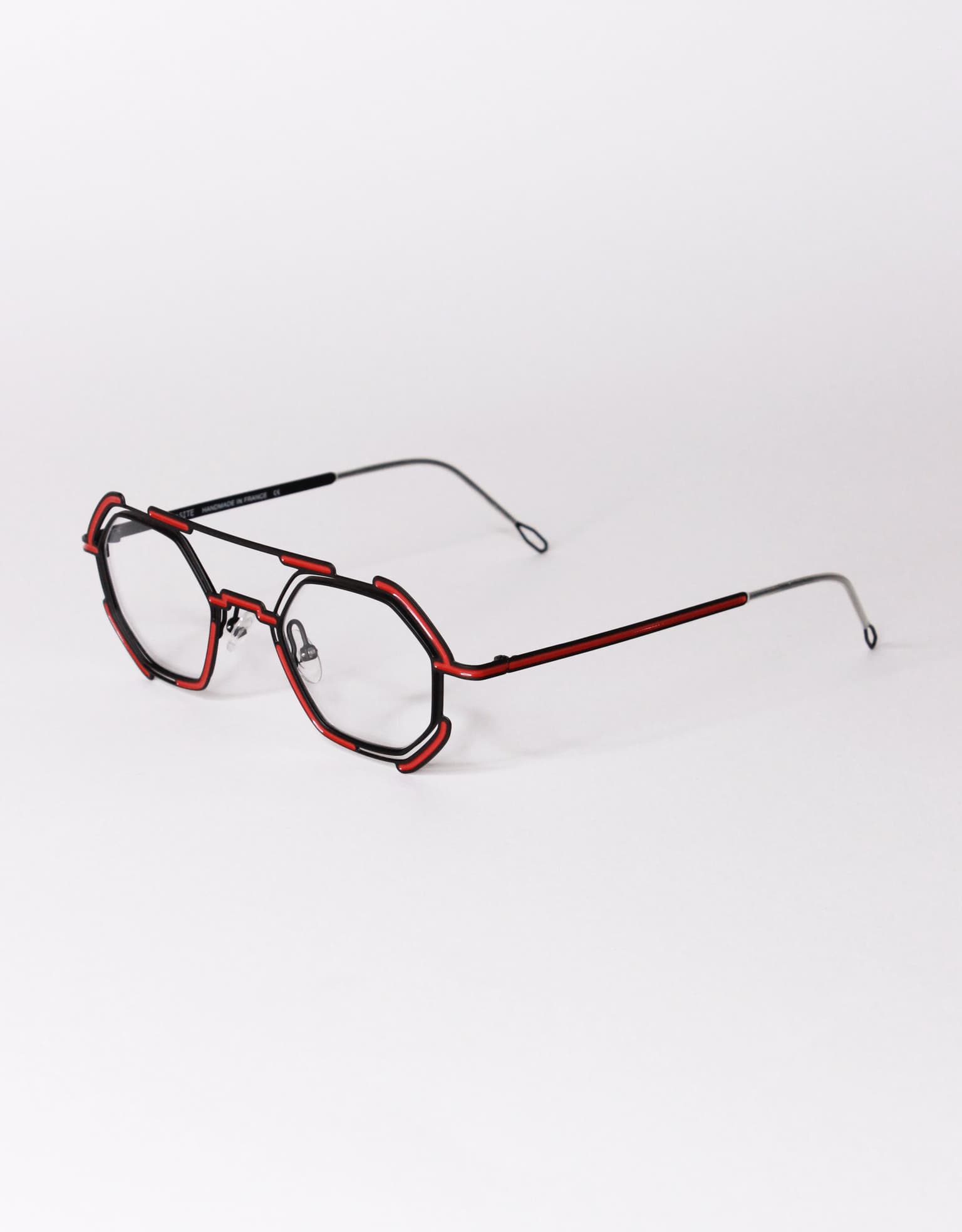 AZTEC 1 C62 - BLACK / RED eyeglasses - Modern Eye Care Portland