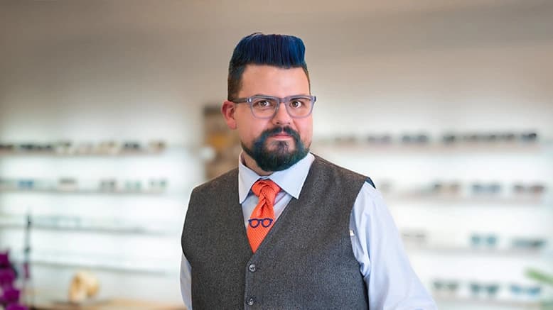 James, lead optician at Modern Eye Care